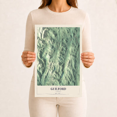 Guilford, Vermont map print - 12 x 18 archival matte print