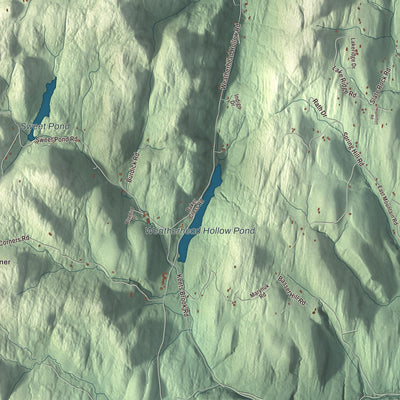 Terrain and local geography detail from the Guilford, Vermont map