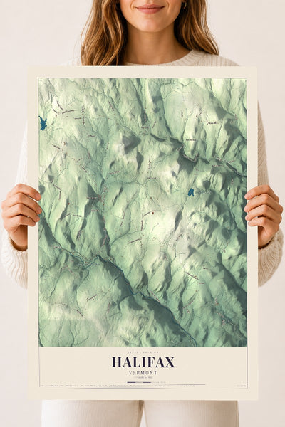 Halifax, Vermont map print - 18 x 24 archival matte print