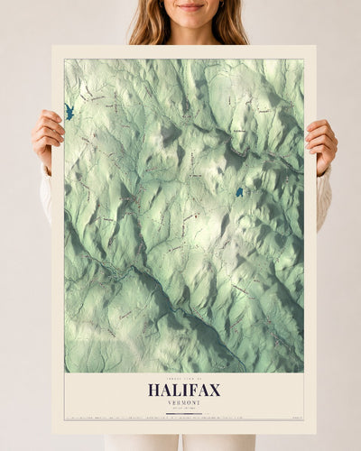Halifax, Vermont map print - 24 x 36 archival matte print