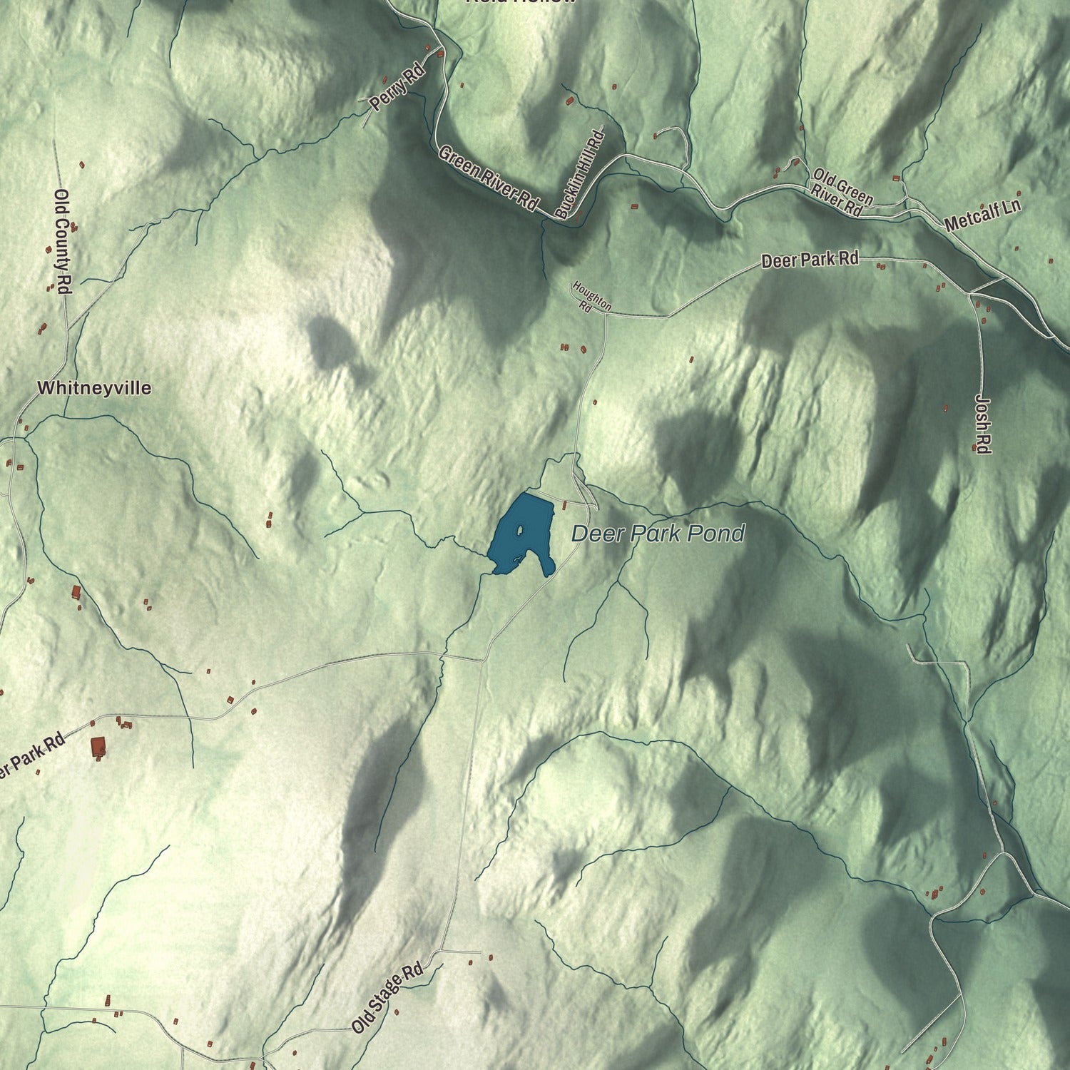 Terrain and local geography detail from the Halifax, Vermont map