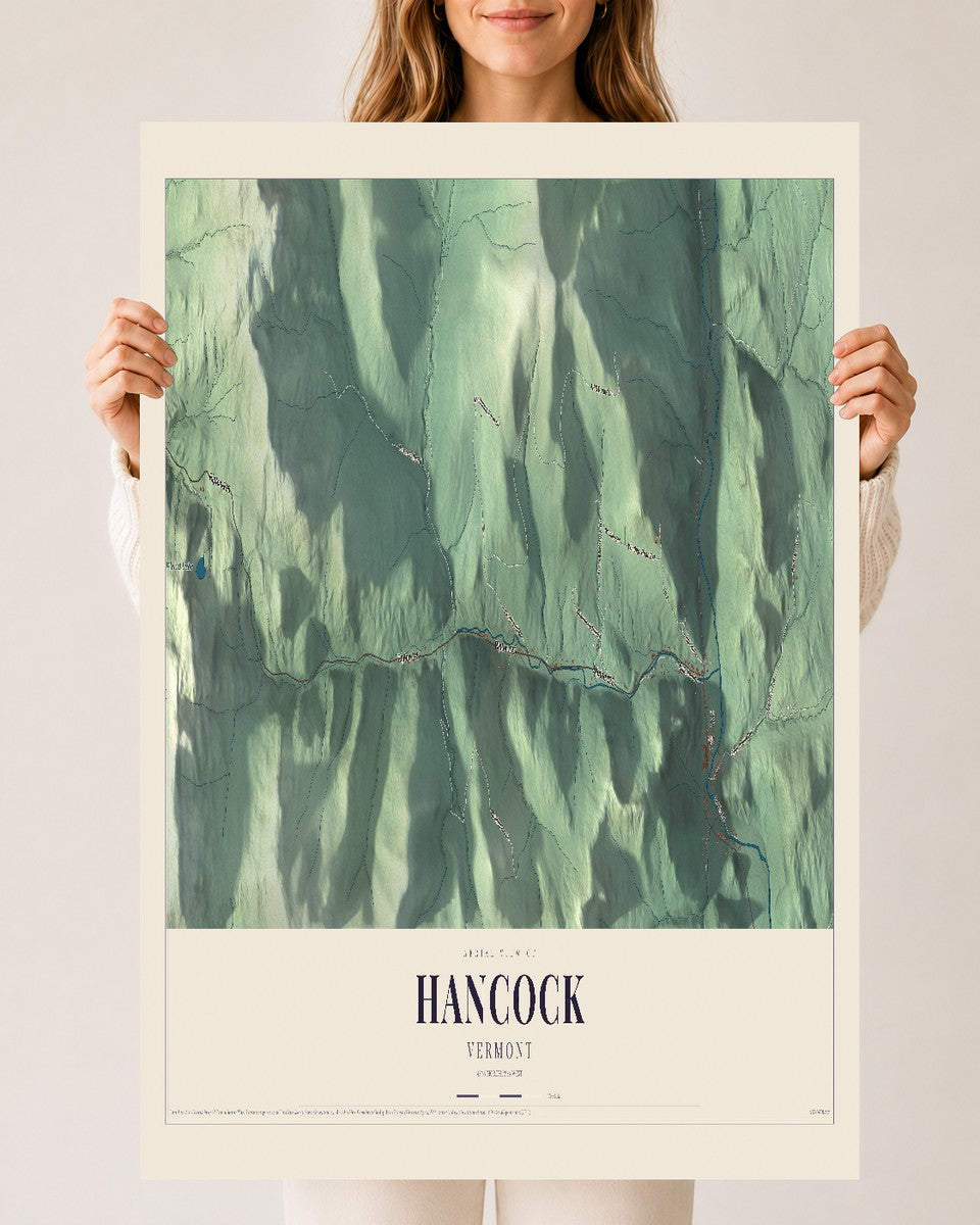 Hancock, Vermont map print - 24 x 36 archival matte print