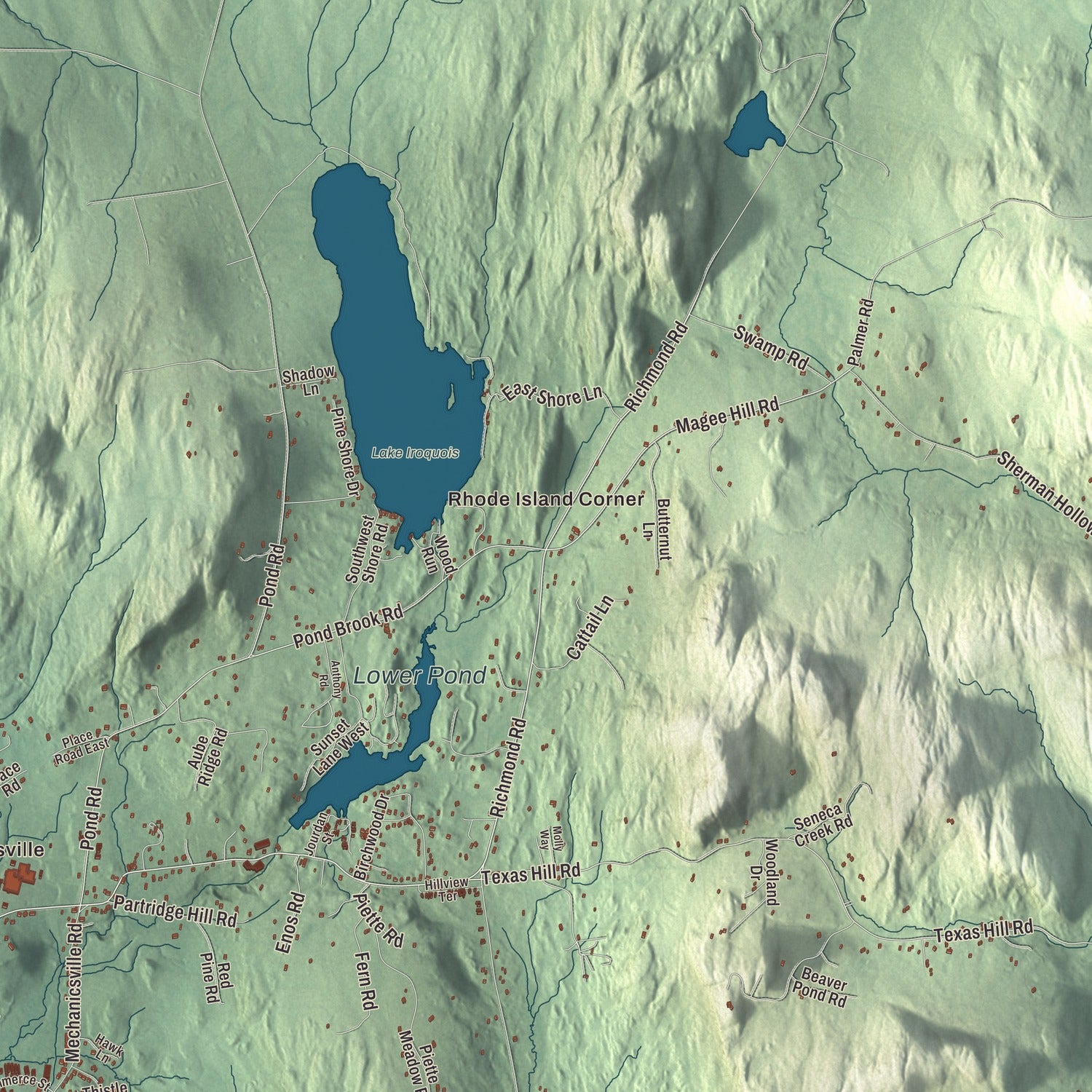 Street and neighborhood detail from the Hinesburg, Vermont map