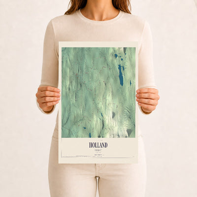 Holland, Vermont map print - 12 x 18 archival matte print