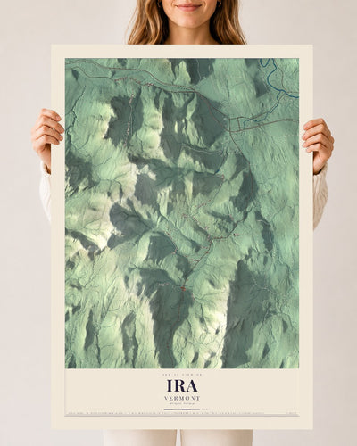 Ira, Vermont map print - 24 x 36 archival matte print