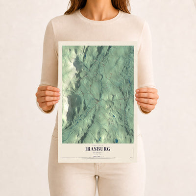 Irasburg, Vermont map print - 12 x 18 archival matte print