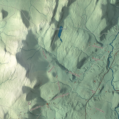 Terrain and local geography detail from the Irasburg, Vermont map
