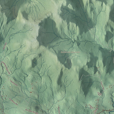 Terrain and local geography detail from the Johnson, Vermont map
