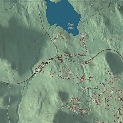 Street and neighborhood detail from the Killington Village, Vermont map