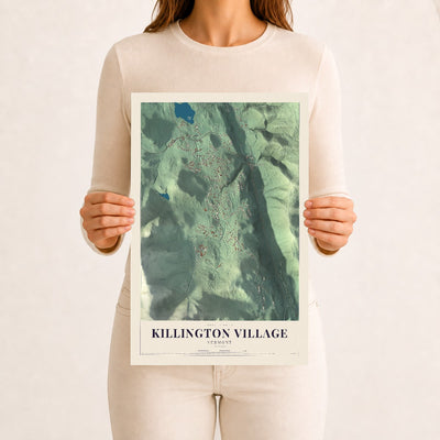 Killington Village, Vermont map print - 12 x 18 archival matte print