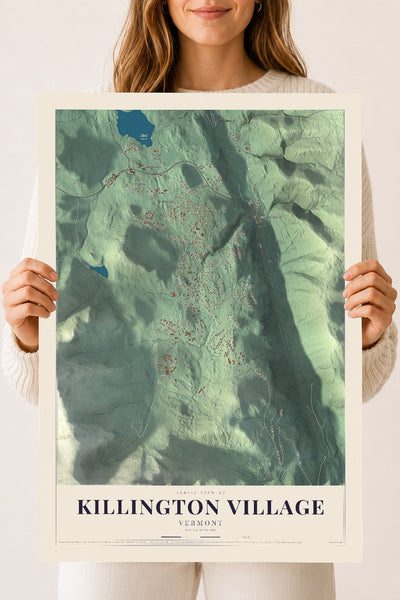 Killington Village, Vermont map print - 18 x 24 archival matte print