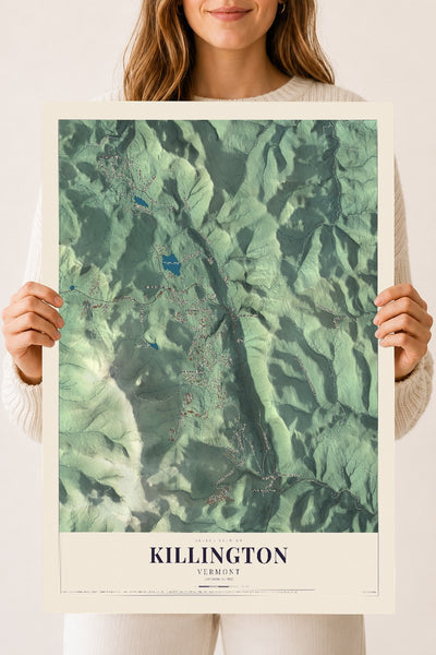 Killington, Vermont map print - 18 x 24 archival matte print
