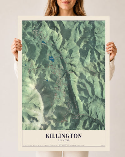 Killington, Vermont map print - 24 x 36 archival matte print