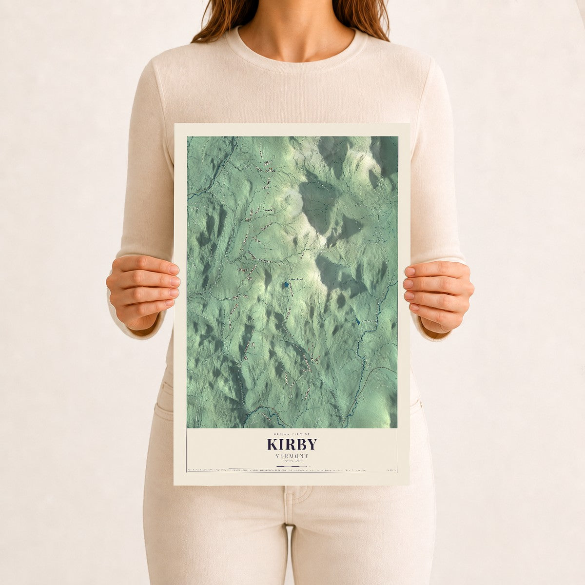 Kirby, Vermont map print - 12 x 18 archival matte print
