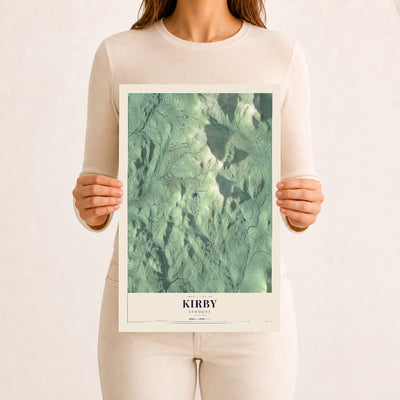 Kirby, Vermont map print - 12 x 18 archival matte print
