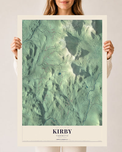 Kirby, Vermont map print - 24 x 36 archival matte print