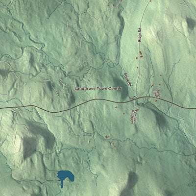 Street and neighborhood detail from the Landgrove, Vermont map