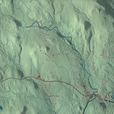 Street and neighborhood detail from the Londonderry, Vermont map