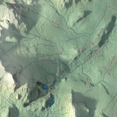 Street and neighborhood detail from the Lowell, Vermont map