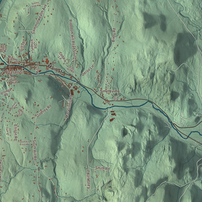 Street and neighborhood detail from the Ludlow, Vermont map