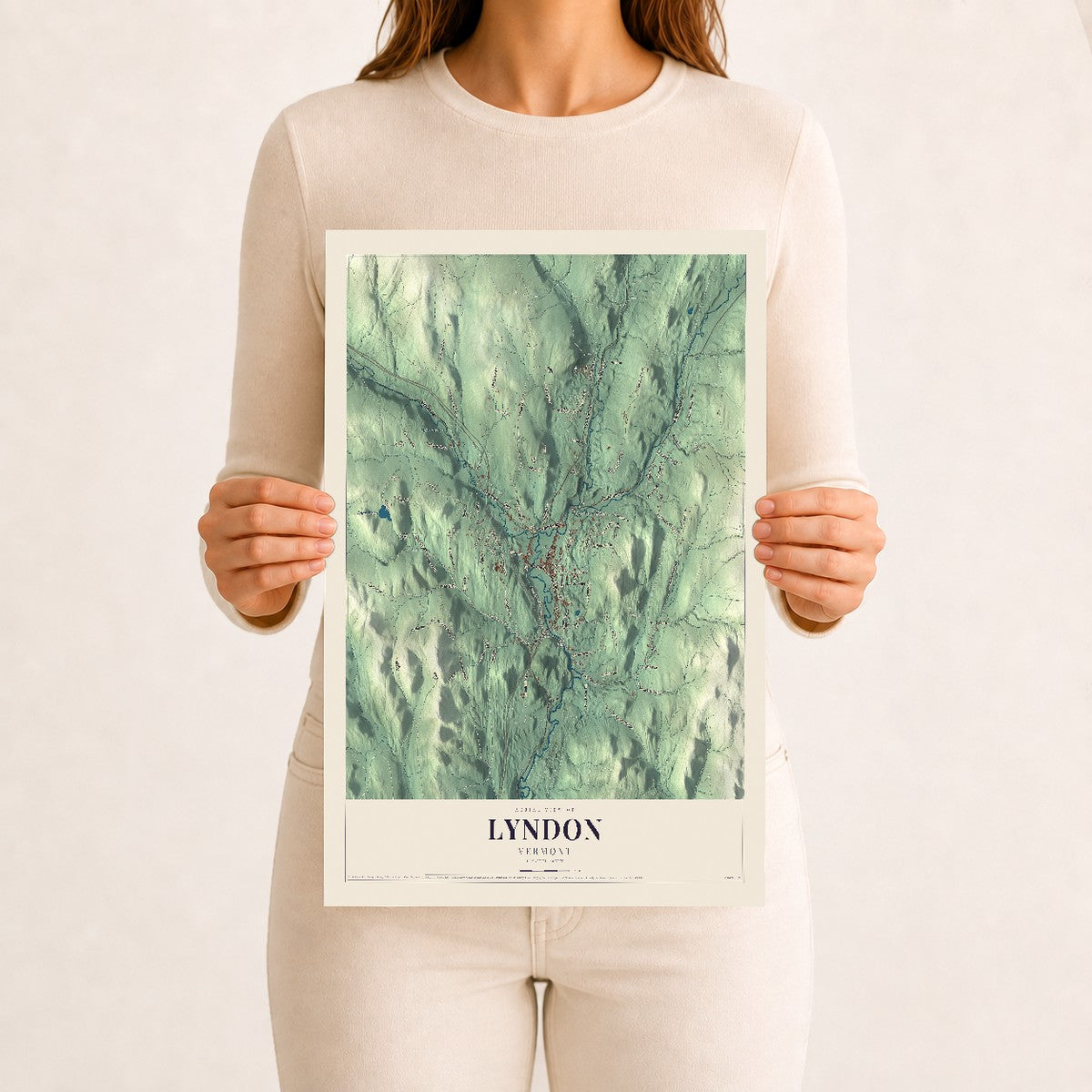 Lyndon, Vermont map print - 12 x 18 archival matte print