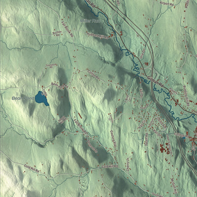 Terrain and local geography detail from the Lyndon, Vermont map