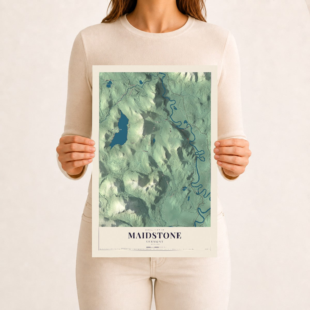 Maidstone, Vermont map print - 12 x 18 archival matte print