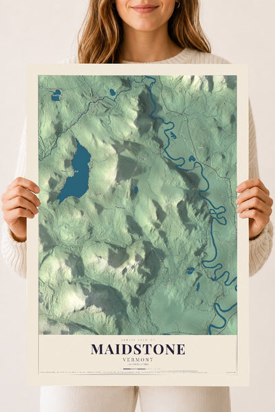 Maidstone, Vermont map print - 18 x 24 archival matte print