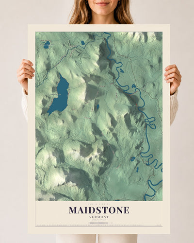Maidstone, Vermont map print - 24 x 36 archival matte print