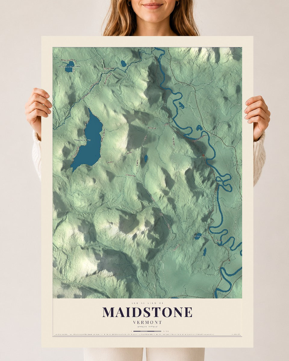 Maidstone, Vermont map print - 24 x 36 archival matte print