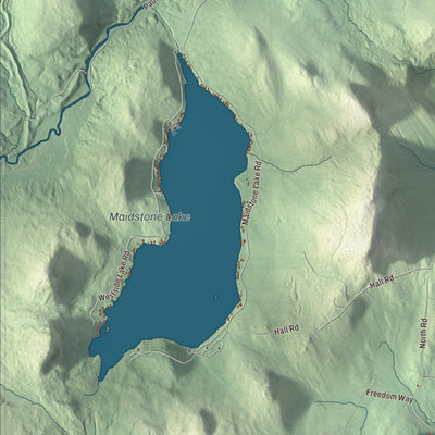 Terrain and local geography detail from the Maidstone, Vermont map