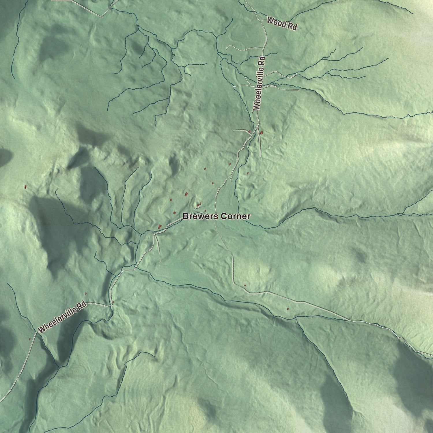 Street and neighborhood detail from the Mendon, Vermont map