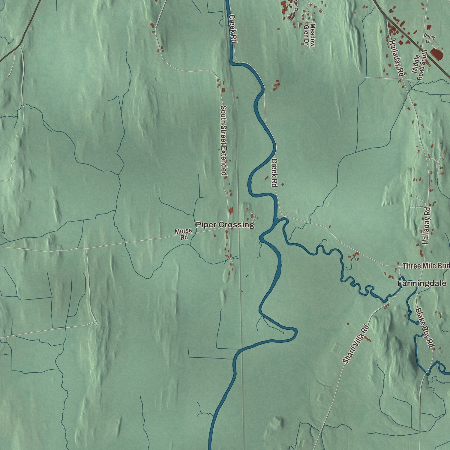 Street and neighborhood detail from the Middlebury, Vermont map