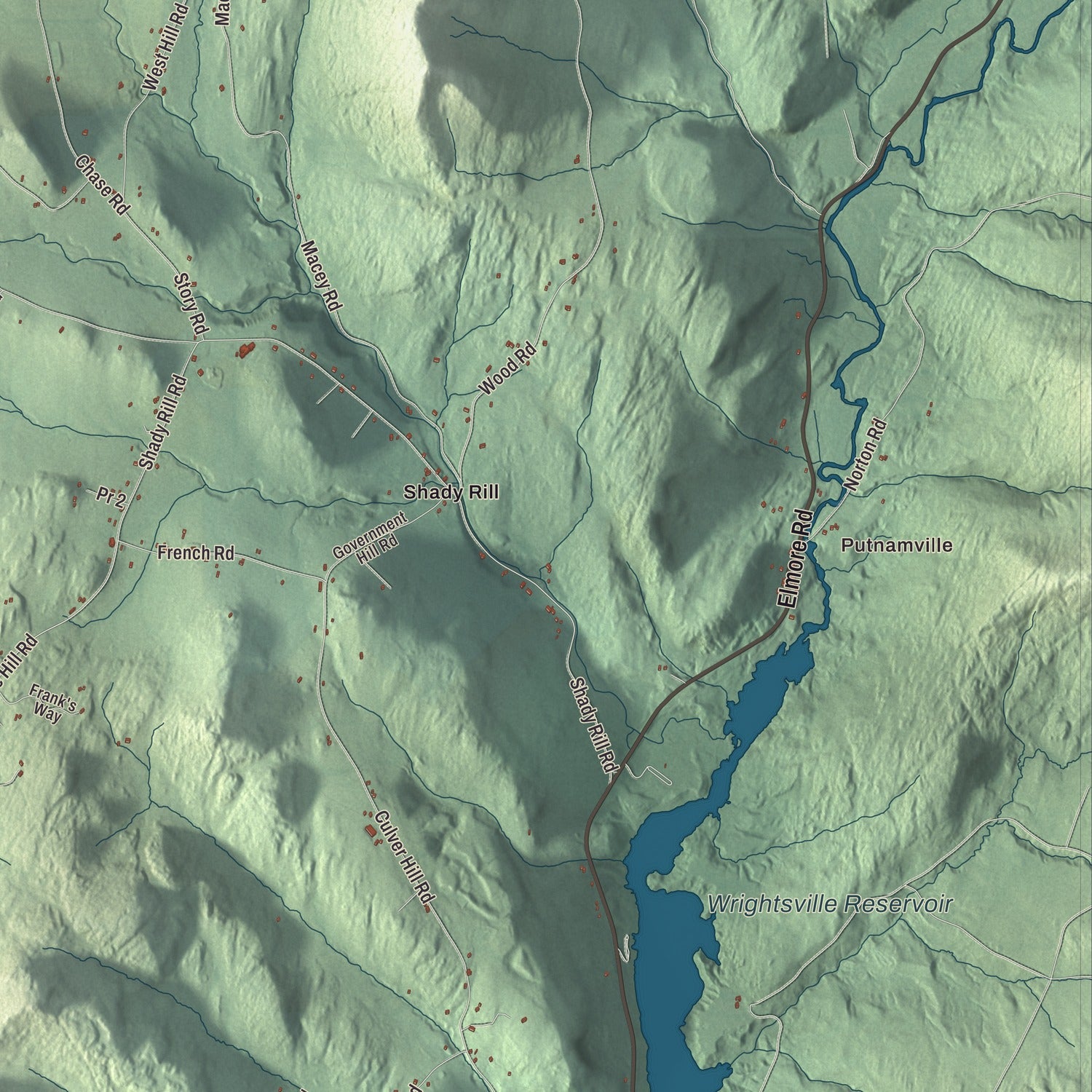 Street and neighborhood detail from the Middlesex, Vermont map