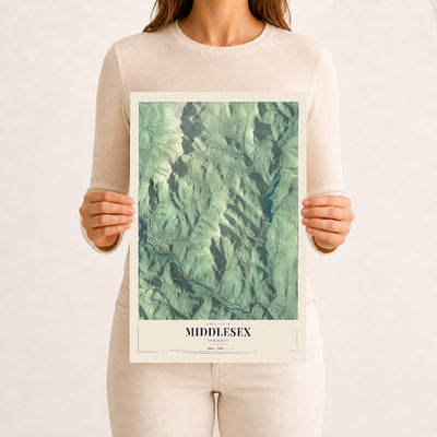 Middlesex, Vermont map print - 12 x 18 archival matte print