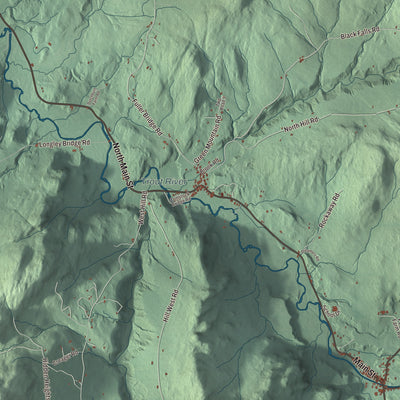 Terrain and local geography detail from the Montgomery, Vermont map