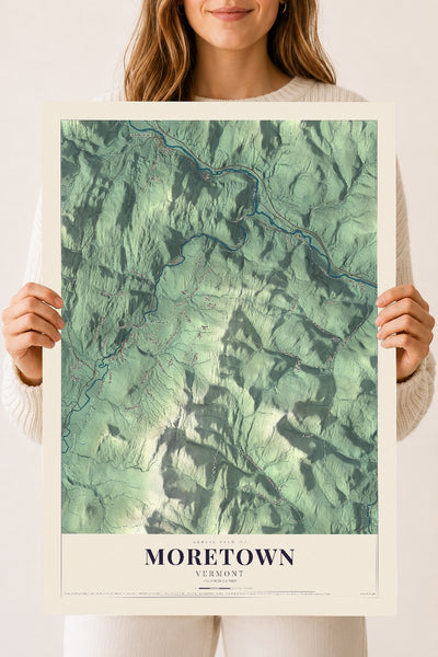 Moretown, Vermont map print - 18 x 24 archival matte print