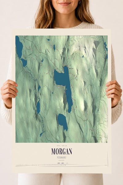 Morgan, Vermont map print - 18 x 24 archival matte print