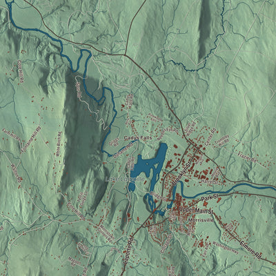 Street and neighborhood detail from the Morristown, Vermont map