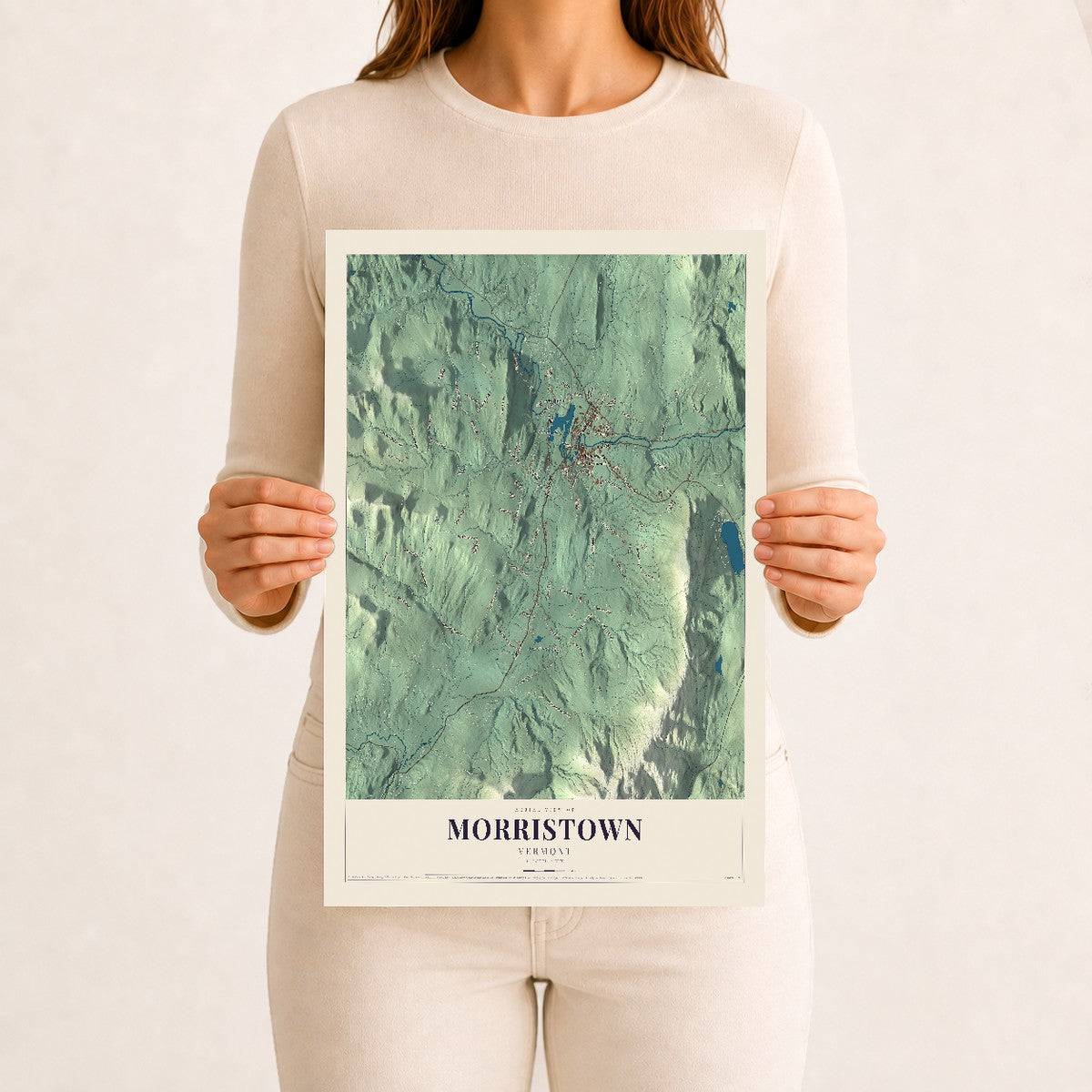 Morristown, Vermont map print - 12 x 18 archival matte print