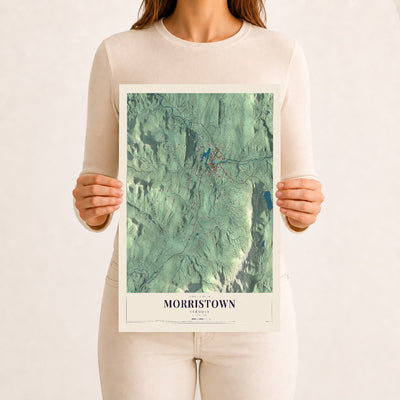 Morristown, Vermont map print - 12 x 18 archival matte print