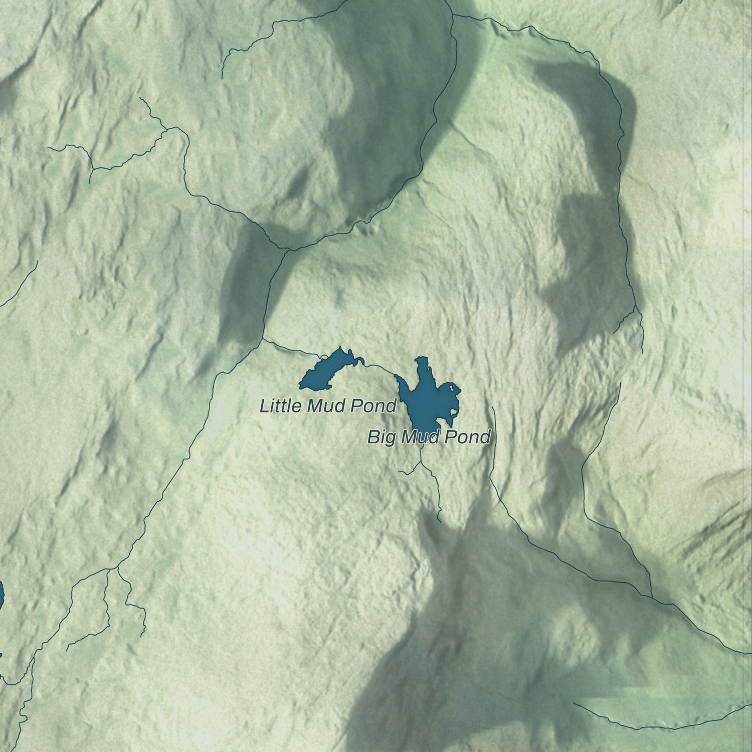 Terrain and local geography detail from the Mount Tabor, Vermont map