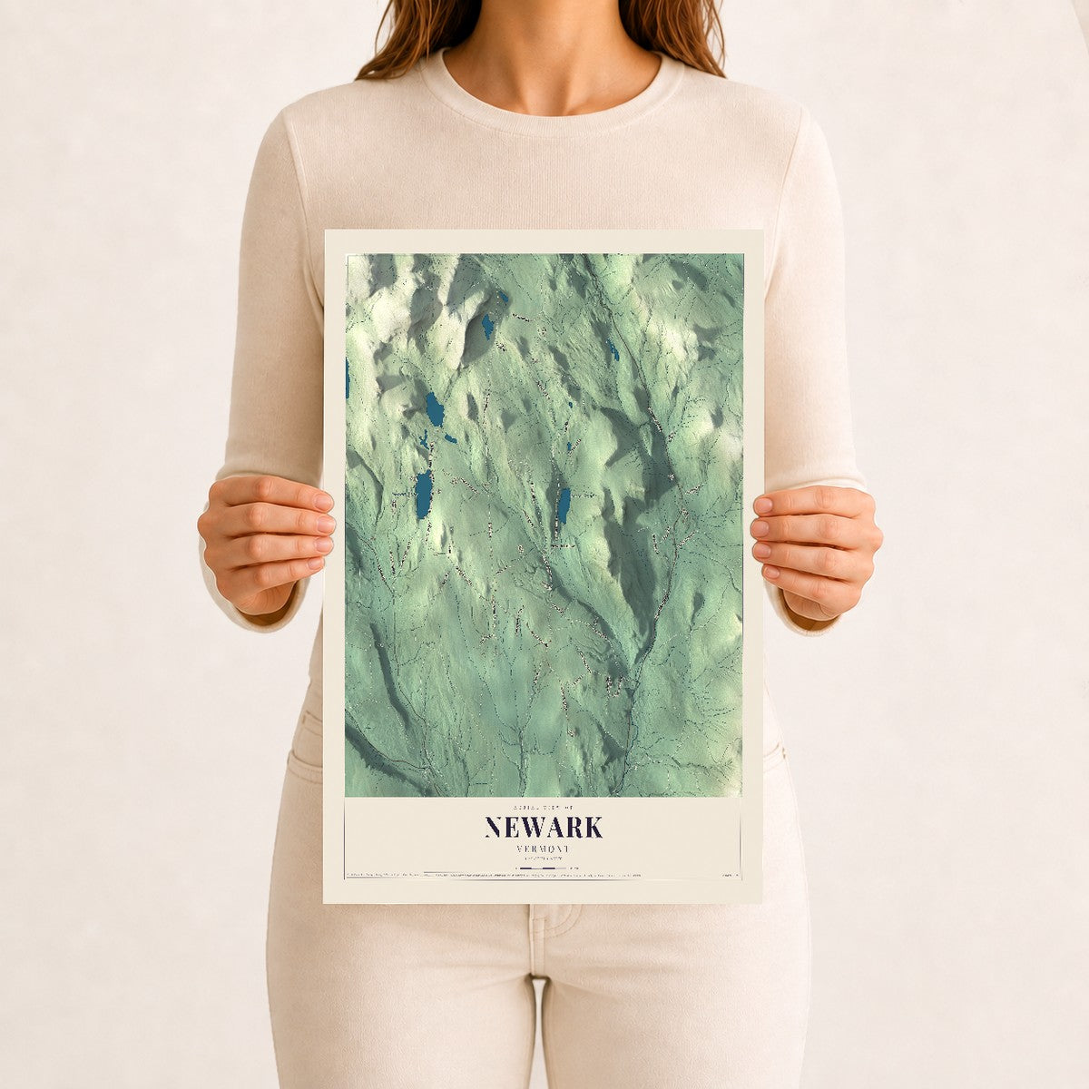 Newark, Vermont map print - 12 x 18 archival matte print