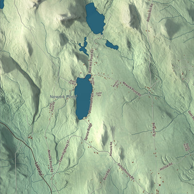 Terrain and local geography detail from the Newark, Vermont map