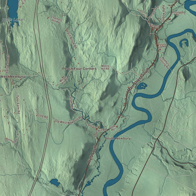 Street and neighborhood detail from the Newbury, Vermont map