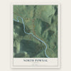 North Pownal, Vermont map print, the full design