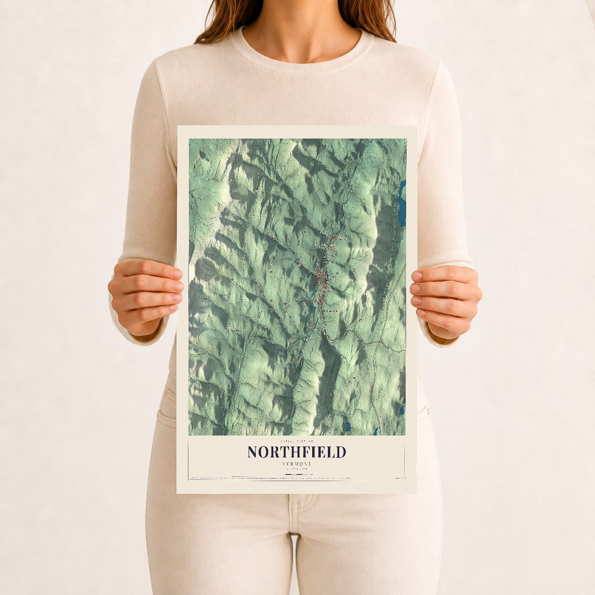 Northfield, Vermont map print - 12 x 18 archival matte print