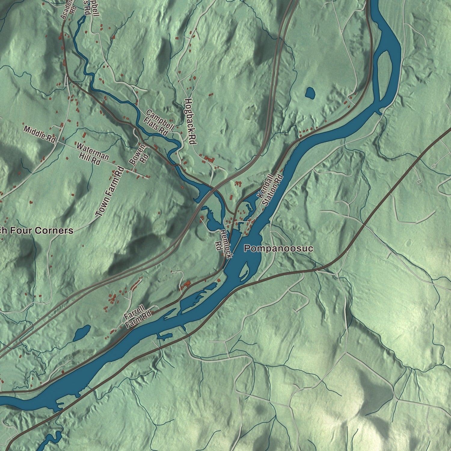 Street and neighborhood detail from the Norwich, Vermont map