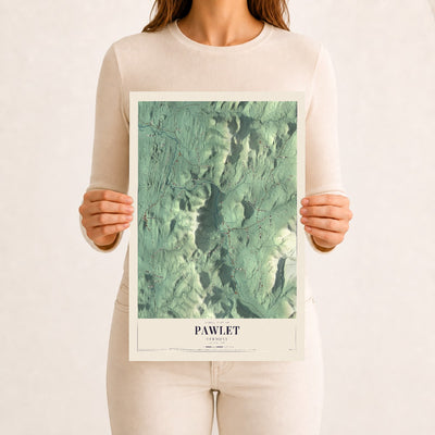 Pawlet, Vermont map print - 12 x 18 archival matte print