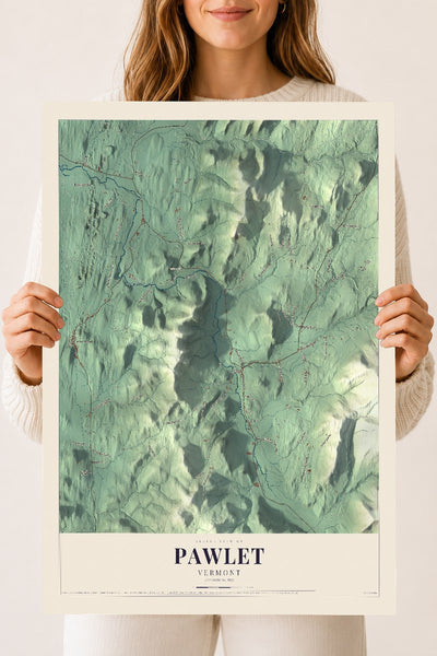 Pawlet, Vermont map print - 18 x 24 archival matte print